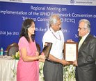 Mr. Misra at WHO award