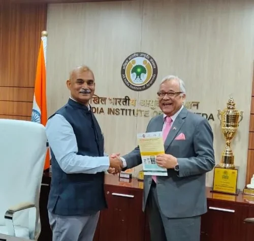 Meeting with Prof. Vaidya Pradeep Kumar Prajapati, Director, AIIA New Delhi