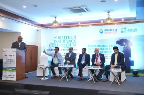 Panel discussion at the BIMTECH event in Mumbai